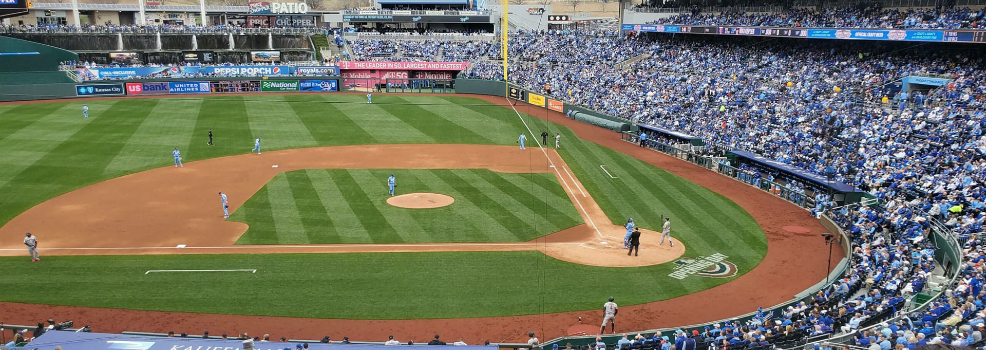 Panoramic view of the royals game